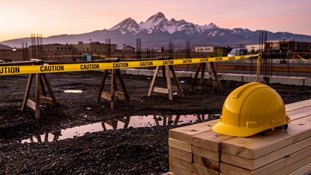 Injured worker reviewing lost wages documentation with calculator and pay stubs in Colorado Springs office